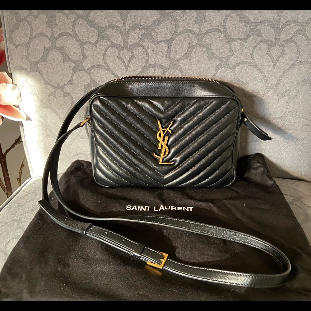 Authentic YSL Black Leather Crossbody